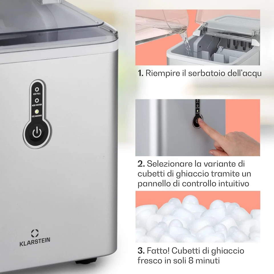 Macchina Ghiaccio 1.5L, Macchina Del Ghiaccio Professionale, Fabbricatore Ghiacc - Immagine 4 di 4