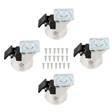 2 Inch Office Chair Replacement Caster 360° Swivel Wheels With Brake Pack Of 4