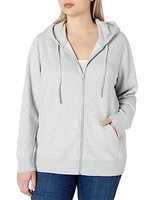 Amazon Essentials Damen Fleece-Hoodie ReißVerschluss Hellgrau Meliert XL
