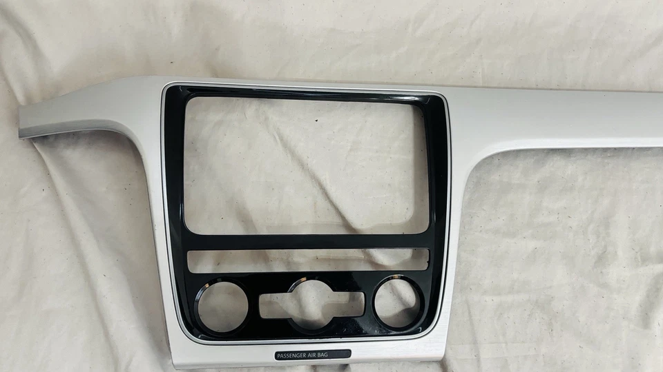 Radio control climático tablero delantero Volkswagen VW Passat 12-15 bisel plateado Foto 2 de 4