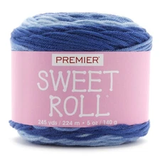 Premier Yarns 1047-02 Sweet Roll Yarn-Blueberry Swirl (3Pk)
