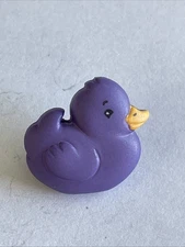 1 Purple Rubber Duckie Duck Plastic Buttons 3/4” Self Shank