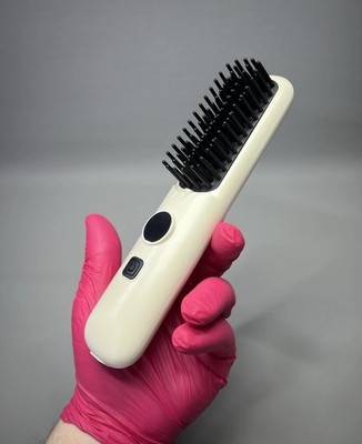 Akku Haar Locken Glätteisen Bürste Kamm Reisefertig Einfache Anwendung Überall