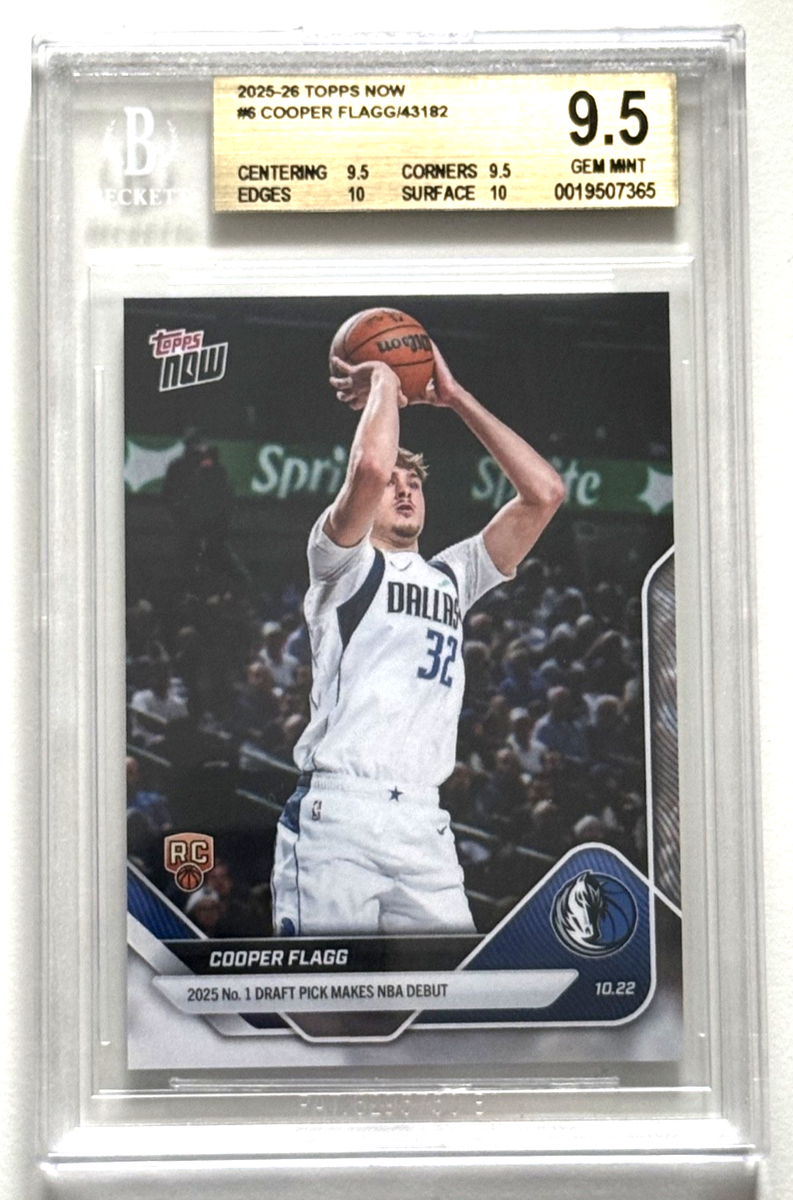 2025-26 Topps NOW NBA COOPER FLAGG RC NBA Debut #6 BGS 9.5 | eBay