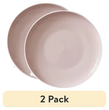 (2 pack) Blush Vivian Stoneware Dinner Plate Microwave Safe Dishwasher Safe