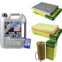 Mann Inspektionspaket 5L Liqui Moly Top Tec 5W-30 FüR VW Golf IV Variant 1.9 TDI