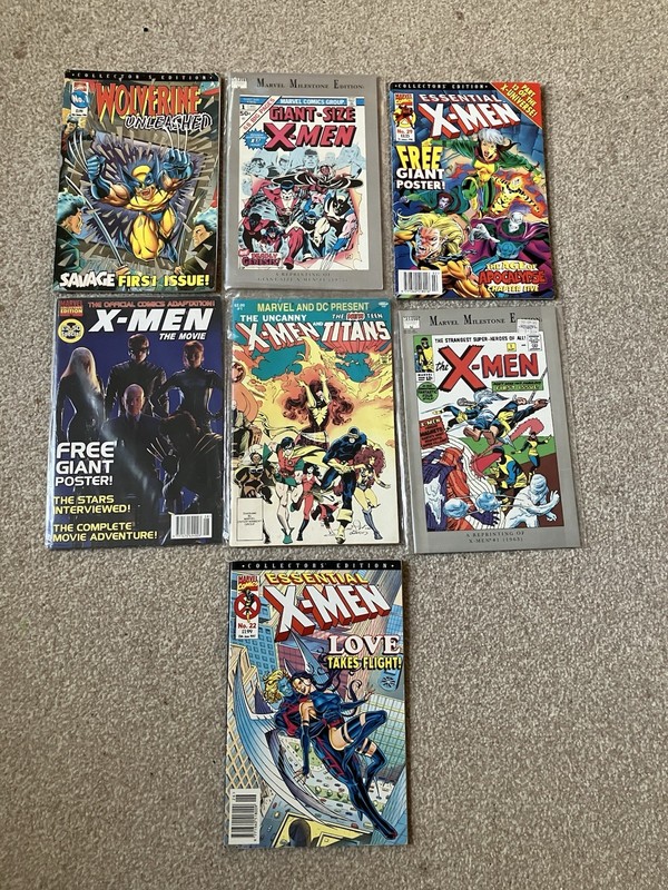 Lot of 7 Vintage X-Men & Related Comics - Reader’s Copies - Wolverine Etc