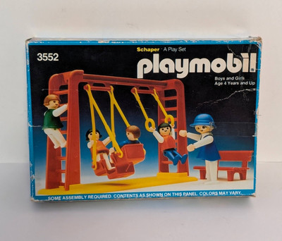 プレイモービル　3552 Vintage 80s Playmobil Swing Set 3552 Complete W/ Box