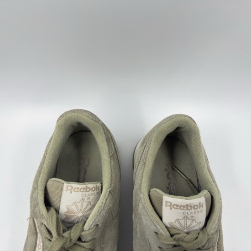 Zapatillas deportivas Reebok clásicas de cuero para mujer de gamuza verde talla 6 del Reino Unido - Imagen 11 de 12