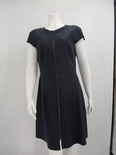 New Tory Burch Mckenzie Dress Size L Black Zipper