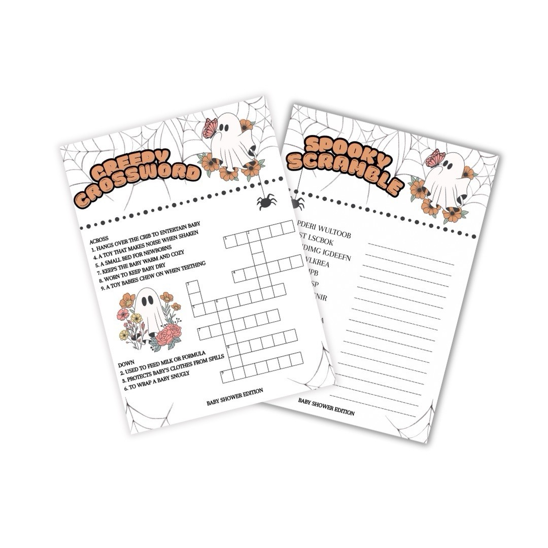 Gender Neutral Ghost Theme 20 Cards Fall Baby Shower