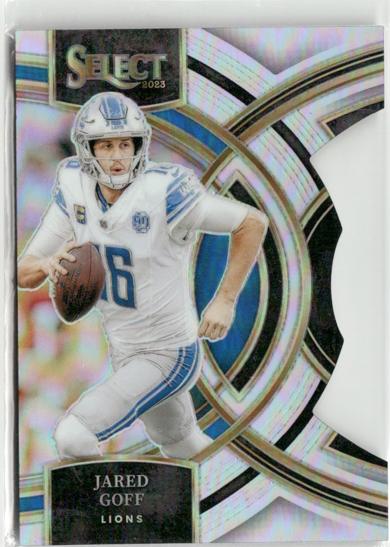 2023 Panini Select Silver Prizm Die Cut Jared Goff Detroit Lions