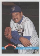 1991 Topps Stadium Club Missing Foil Edwin Nunez #595 0l1