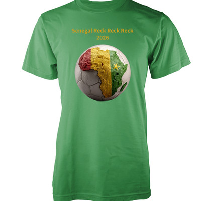 Kostenlose Personalisierung 2026 WM Fußball Senegal Baumwolle T-Shirt Erwachsene