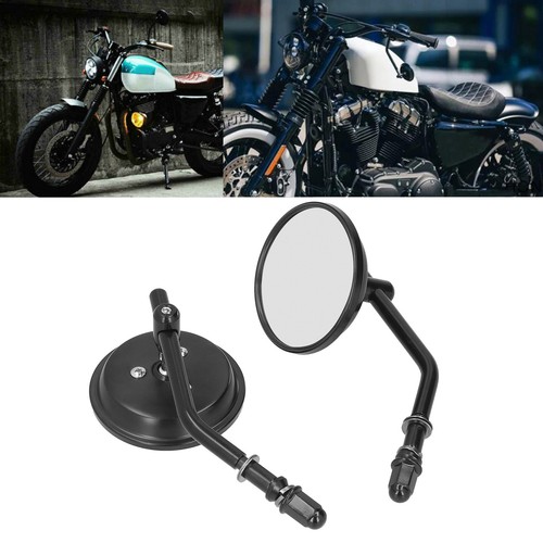 Pair Motorcycle Rearview Mirror Round Retro 8mm Screw Fit For Rocker C 2008‑2009 - Picture 15 of 24