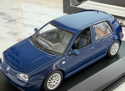 MINICHAMPS  1:43 VW GOLF 4 GTI  DUNKELBLAU  1998  BBS  RECARO SITZE  SEHR SELTEN