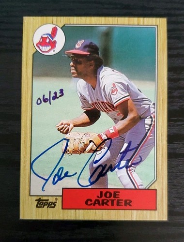 1987 Topps #220 Joe Carter Autogramm /23