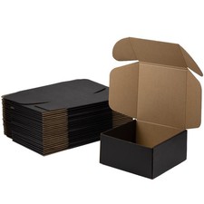 8x8x4 Inches Corrugated Cardboard Shipping Mailer Boxes Black 25 Pack