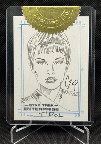 2004 Star Trek: Enterprise Season 3 Case Topper Sketch Card T'Pol John Czop
