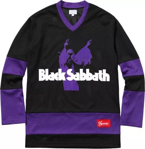 Supreme x Black Sabbath Hockey Jersey, Black/Purp, Sz Large (L), RARE, DS, Ozzy