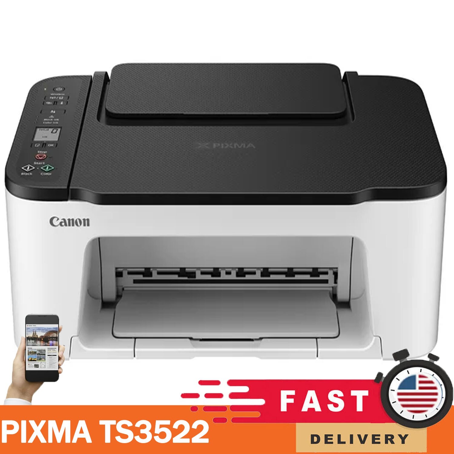Canon PIXMA TS3522 Wireless AllInOne Color Printer USB Mobile Fast
