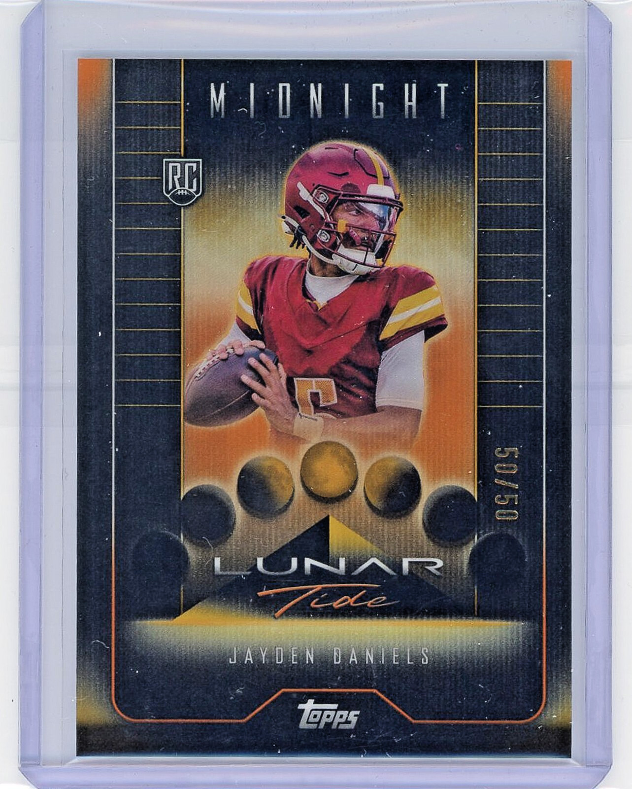 2024 Topps Midnight Lunar Tide Jayden Daniels - Summer Solstice /50