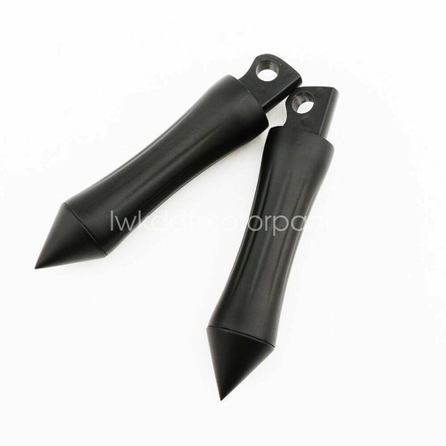 LWKDDT Motorcycle Black Spike Foot Pegs For Harley-Davidson Dyna Street Bob FXDB - Picture 5 of 12