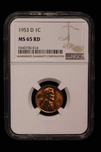 1953-D Wheat Cent NGC MS65 RD  (062PID)