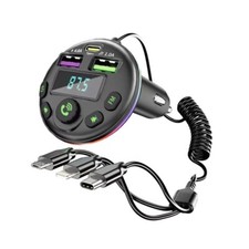 Bluetooth 5.0 Car MP3 Player FM Transmitter Hands free Radio Adapter 3in1Charger