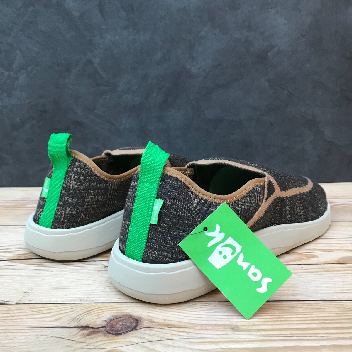 New* Sanuk Chiba Quest Knit Brown Natural Men