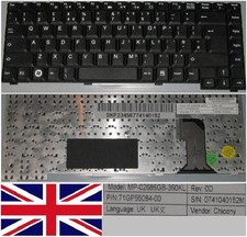 Qwerty Keyboard UK Fuji Amilo PI2530 XI2428 MP-02686GB-360KL 71GP55084-00 Black