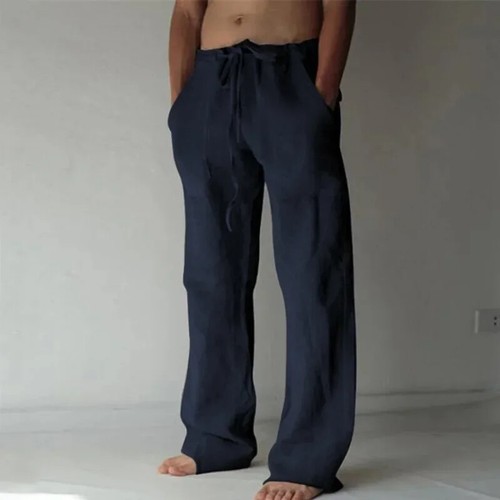 Pantalones cortos informales de algodón y lino para hombre Pantalones cortos transpirables Fitness - Imagen 28 de 31