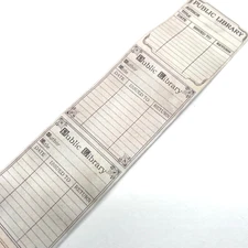 Vintage Style Library Card Wide Washi Tape Scrapbooking Journaling Planner