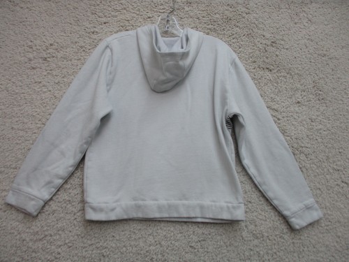 Adidas Sweater Extra Large Youth Gray Pullover Hoodie Pockets Spell Out Logo Boy - Picture 7 of 11