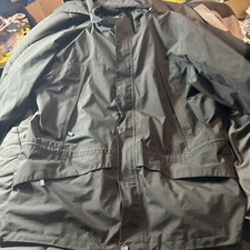 Eddie Bauer Jacket Coat Men XL Black Vintage Full Zip Gore Tex Rain Read
