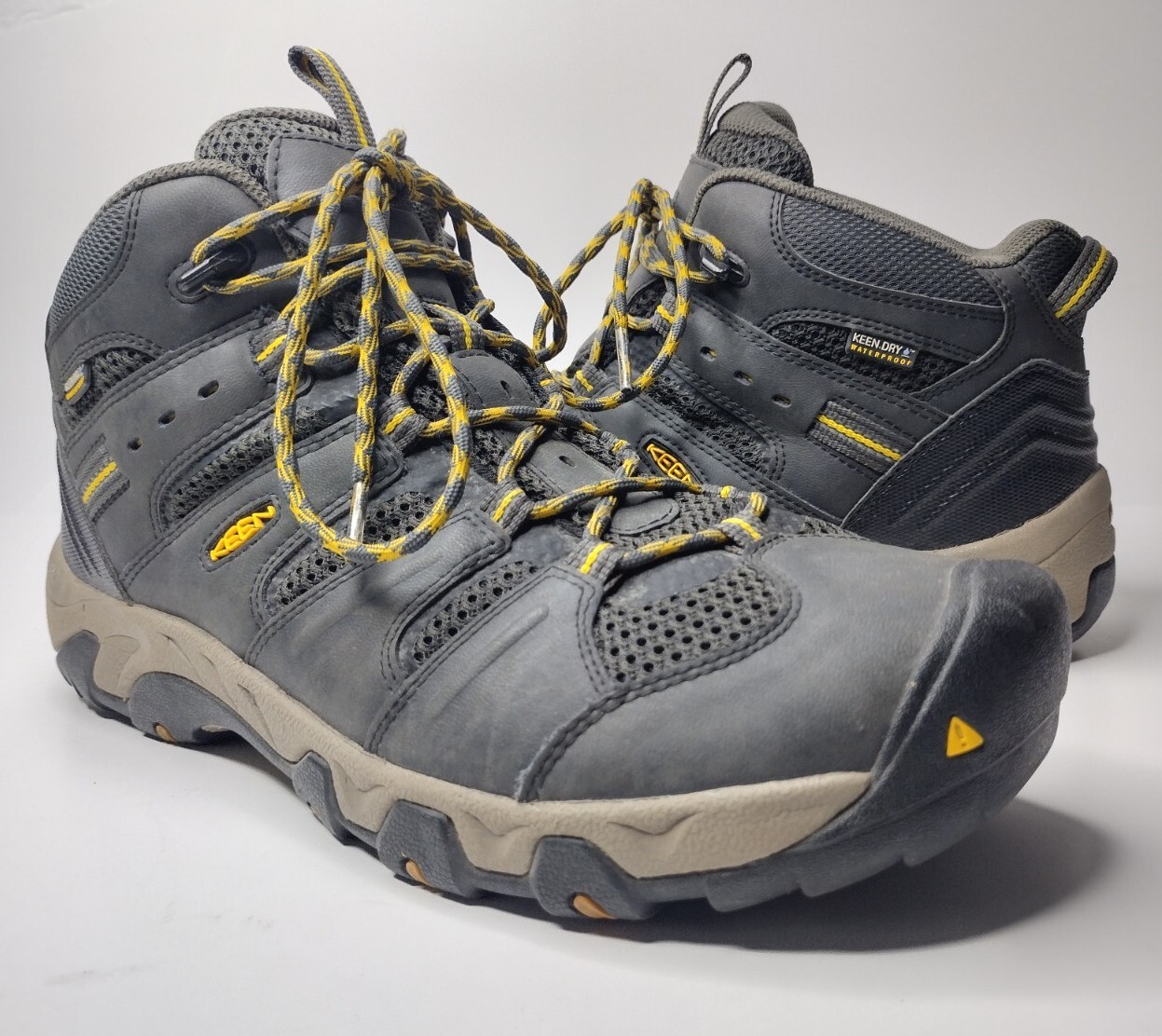 Stivali da trekking impermeabili da uomo grigi Keen Lansing Mid taglia 11 5