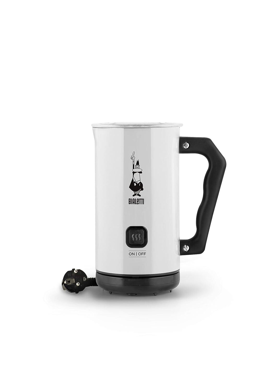 Bialetti Milk Frother Elettrico, Montalatte per Cappuccino, Capacità Bianco