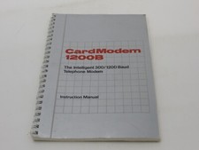 Card Modem 1200B Instruction Manual The Intelligent 300/1200 Baud Telephone