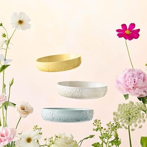 Le Creuset Sphere Dish 18cm Spring Relief Sea Salt Heat Resistant Stoneware NEW - Picture 7 of 16
