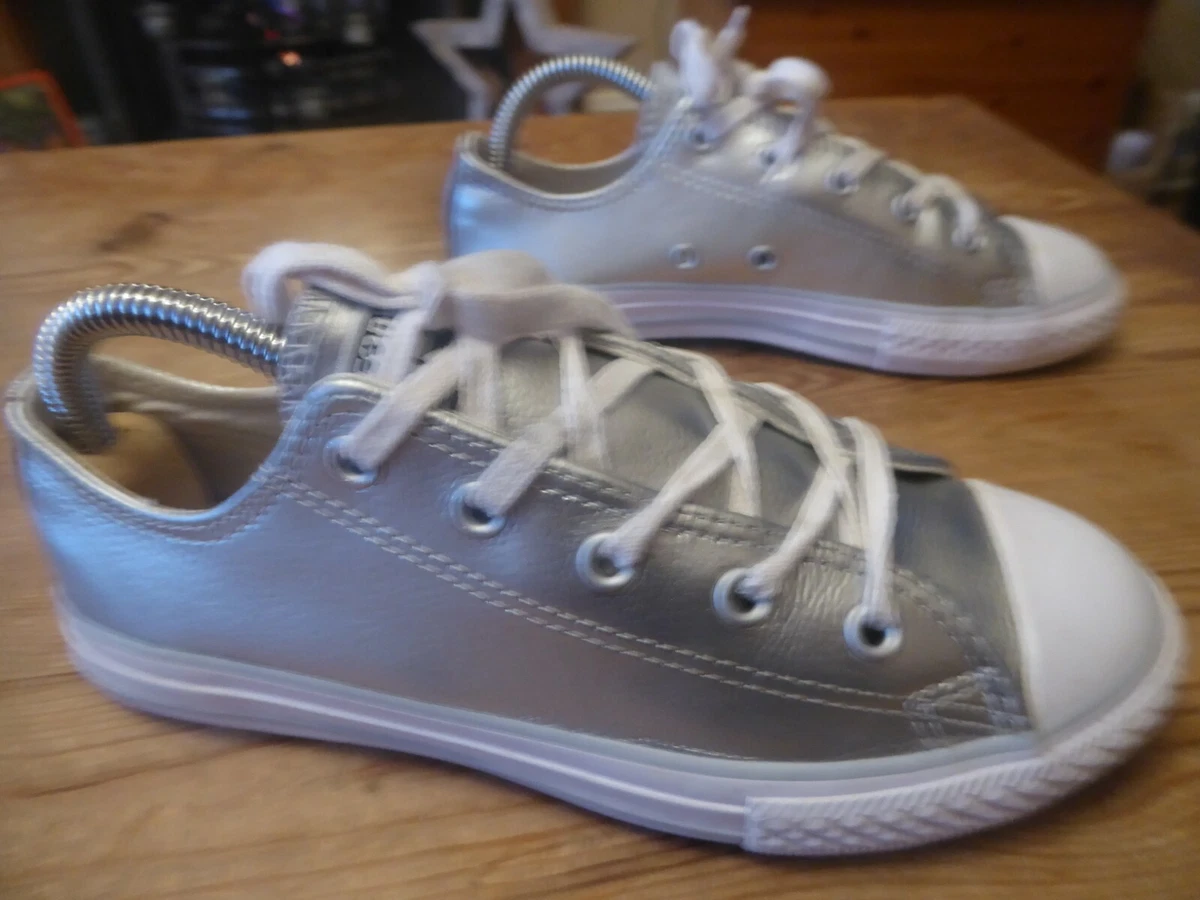 Womens silver converse uk sale
