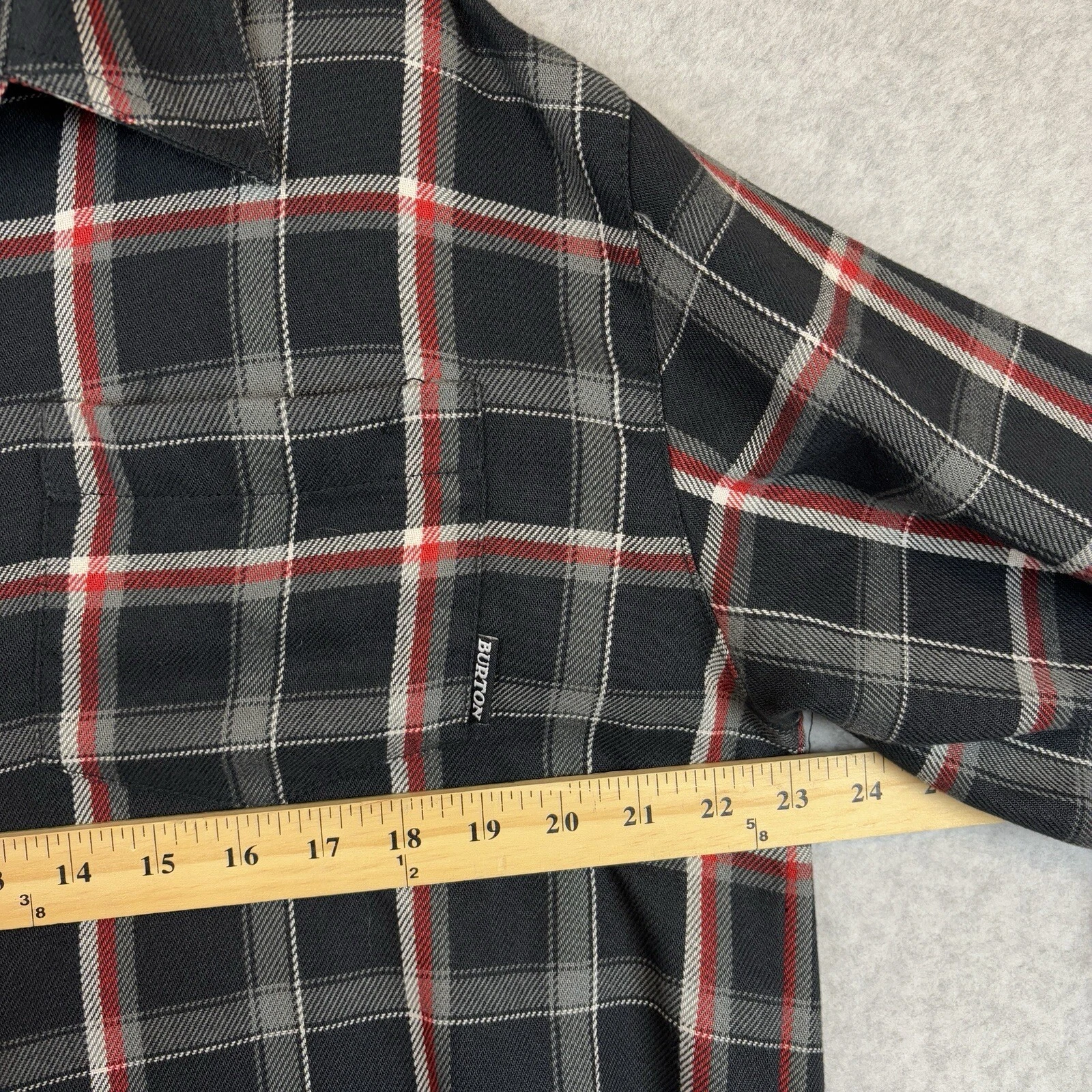 burton dryride plaid flannel long sleeve shirt