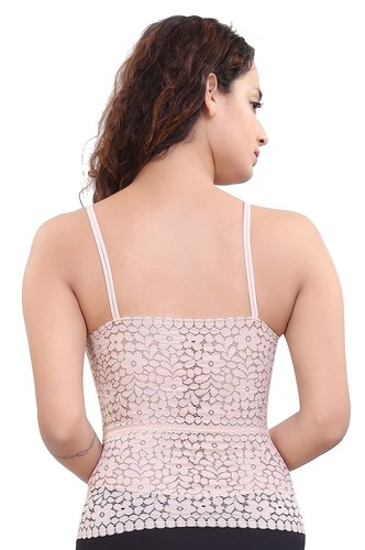 Mujeres Escote en V Correa de Espagueti Floral Algodón Encaje Spandex Acolchado Prendas para el torso Sexy Ver - Imagen 7 de 25