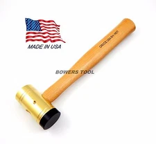 Grace 16oz Brass Gunsmith Hammer Delrin Tip for Gun Care Machinist Nylon USA