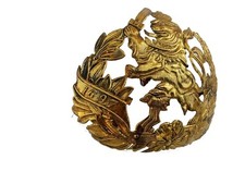 Antikes fertiges WW1 Deutsches Pickelhaube Helm Messing Feldabzeichen Wappen ...