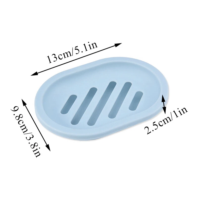 Soap Dishes Holder Self Drain Container Case Bath Shower Basket Storage Box Lot - Image 4 of 4