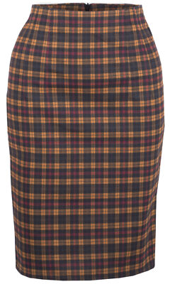 Küstenluder «VEENA TARTAN» Vintage Karo PENCIL SKIRT Bleisiftrock Rockabilly