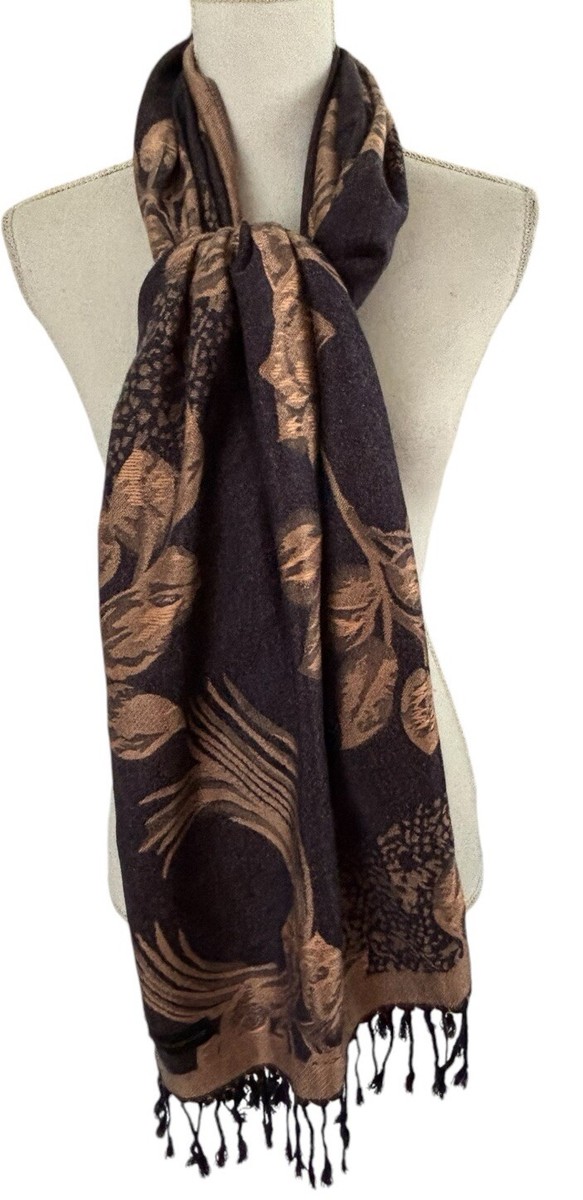 ミューラルmurral ice flower embroidery scarf ミューラルmurral ice flower embroidery scarf