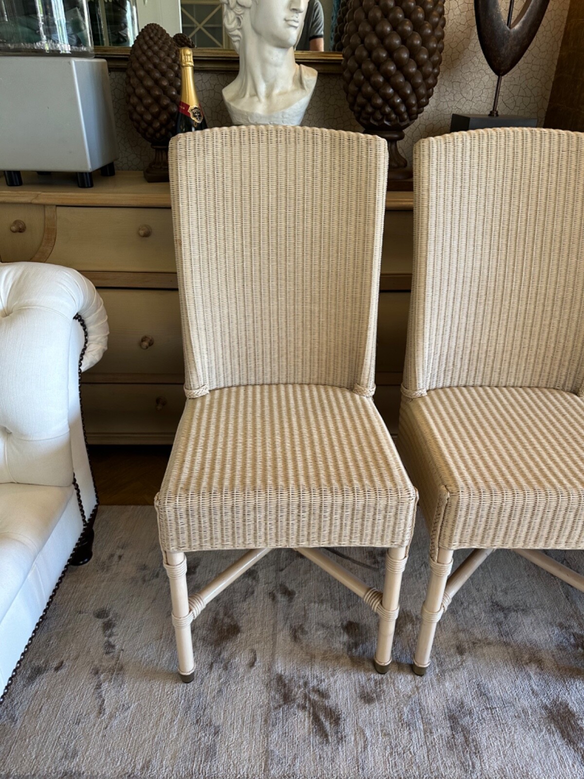 Ex Showhome set of 6 Vincent Sheppard Loom high backed dining chairs rrp £4200 eBay