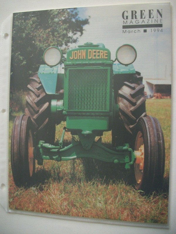John Deere 1947 Model BO Tractor Green Magazine March 1994