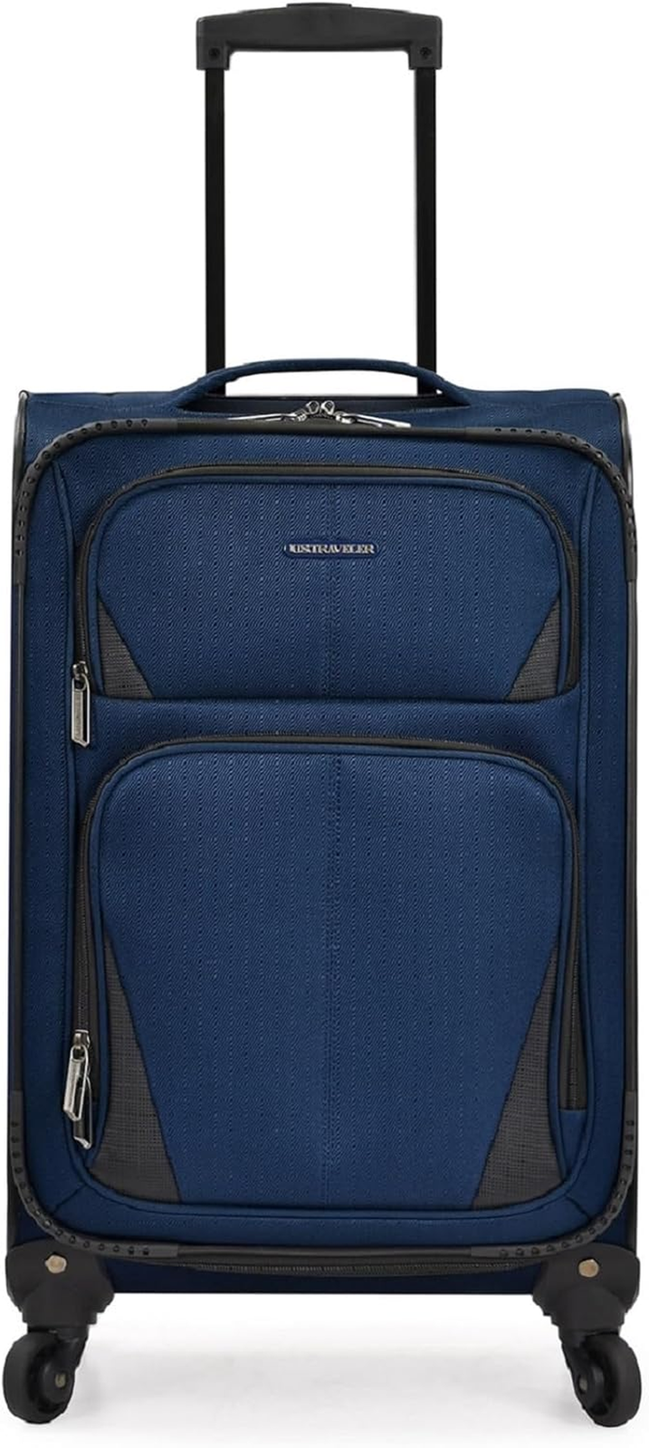 Aviron Bay Expandable 22-In Carry-On Softside Spinner Luggage in Navy